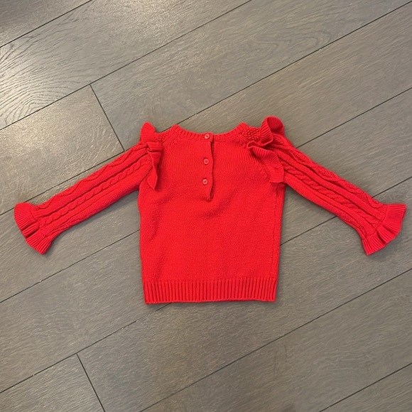 Janie and Jack Red Cable Knit Sweater 2T - Picture 3 of 3